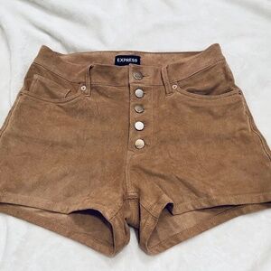 Express Tan Suede Shorts